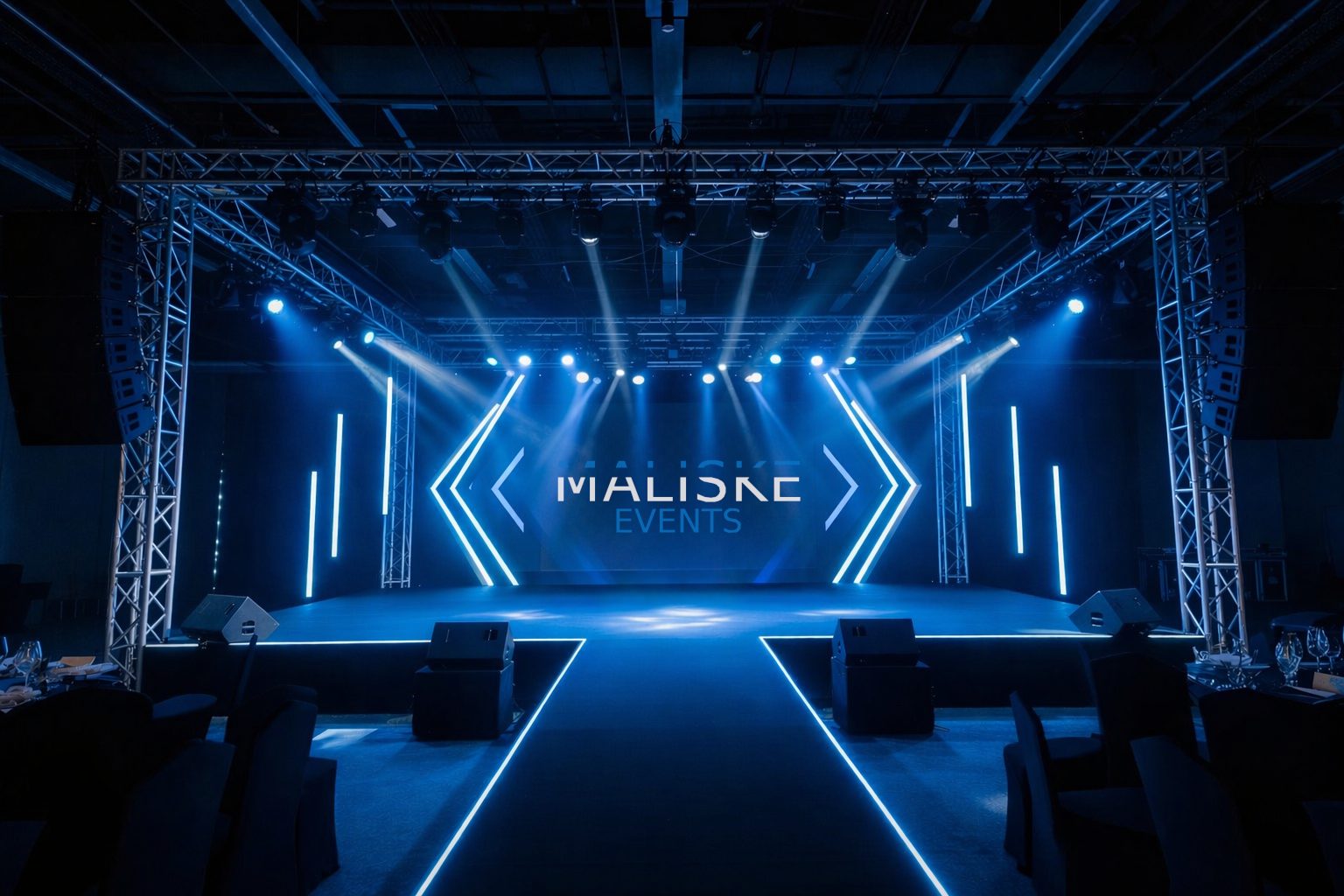 Professionelle Eventtechnik und Bühnensetup